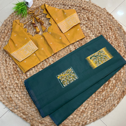 Saree With Stitched Blouse - (SIZE-40-44) - SWSB 752