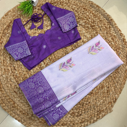 Saree With Stitched Blouse - (SIZE-36-40) -SWSB 763