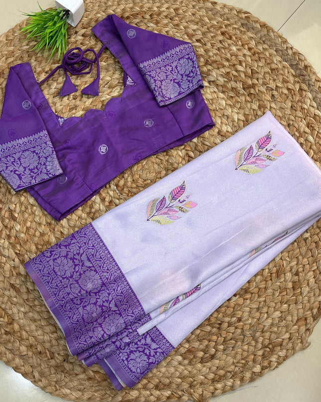 Saree With Stitched Blouse - (SIZE-36-40) -SWSB 763