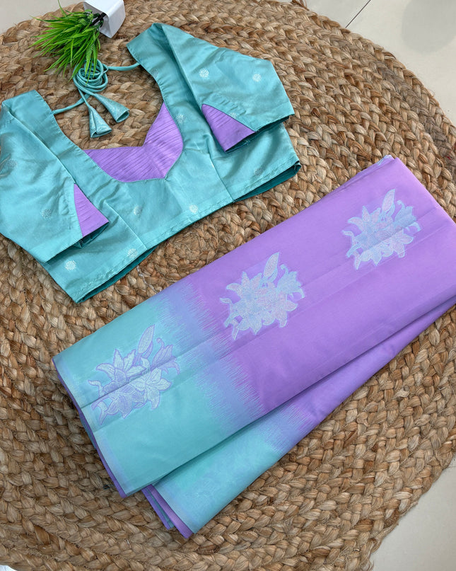 Saree With Stitched Blouse - (SIZE-36-40) - SWSB 755