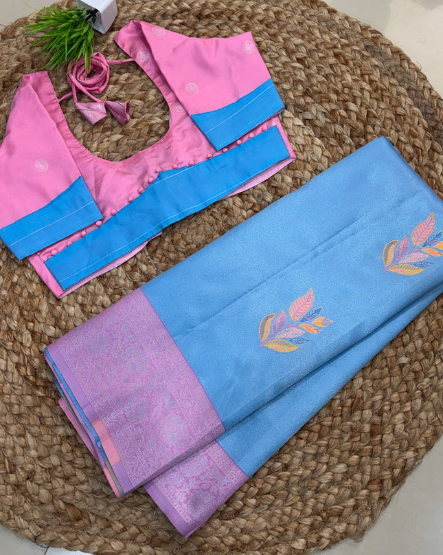Saree With Stitched Blouse  - (SIZE-36-40) - SWSB 757