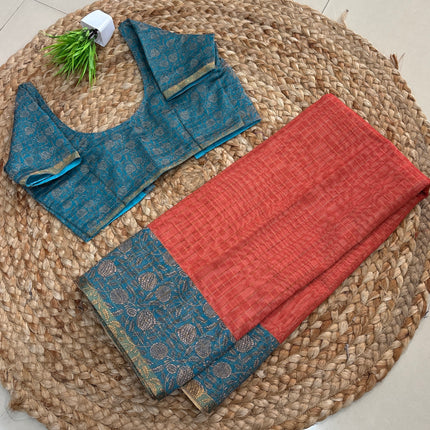 Saree With Stitched Blouse - (SIZE-32-34) - SWSB 793