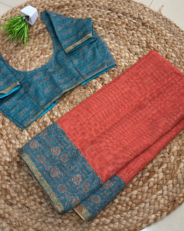 Saree With Stitched Blouse - (SIZE-32-34) - SWSB 793