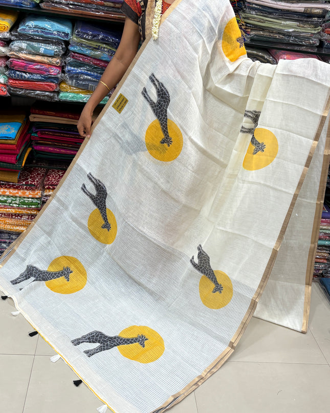 Linen Cotton Saree Offer - LCS 102