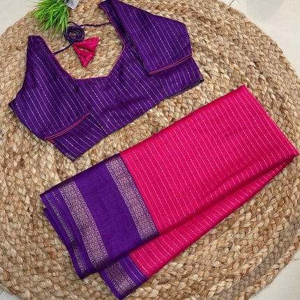 Saree With Stitched Blouse - (SIZE-36-40) - SWSB 760