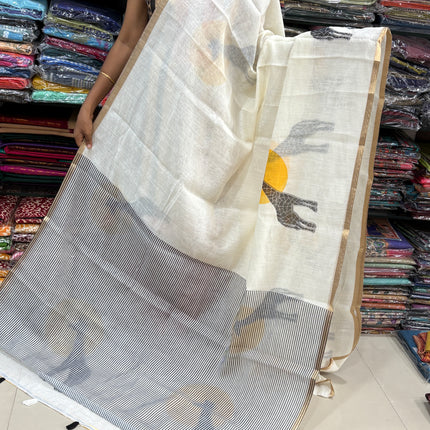 Linen Cotton Saree Offer - LCS 102