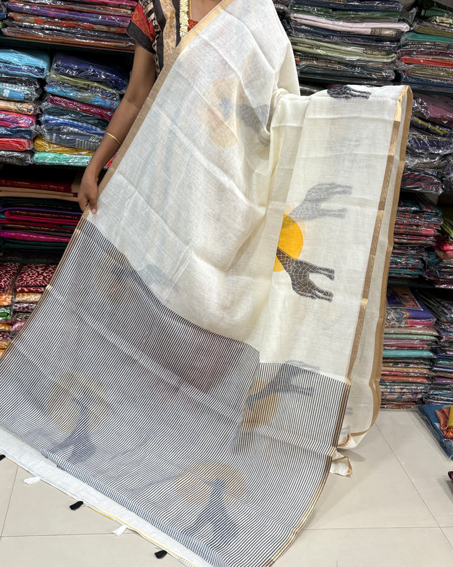 Linen Cotton Saree Offer - LCS 102