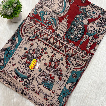 Kalamkari Cotton Saree – KCS 104