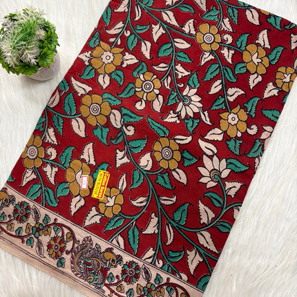 Kalamkari Cotton Saree - KCS 108