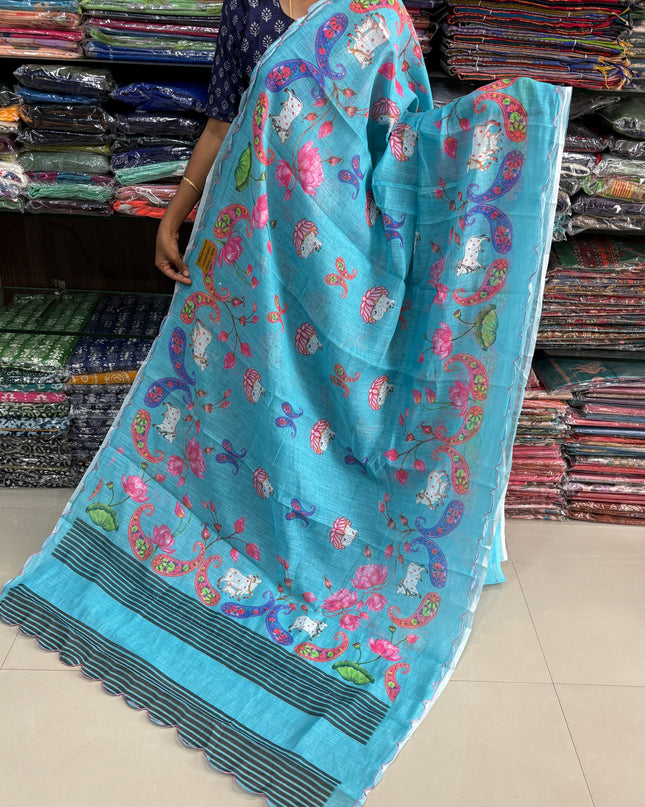 Linen Cotton Saree Offer - LCS 116