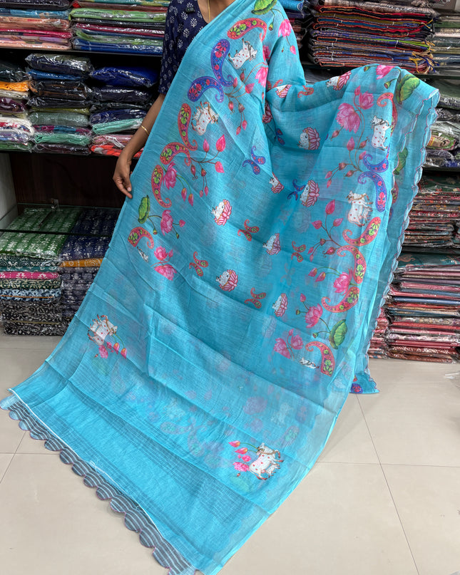 Linen Cotton Saree Offer - LCS 116