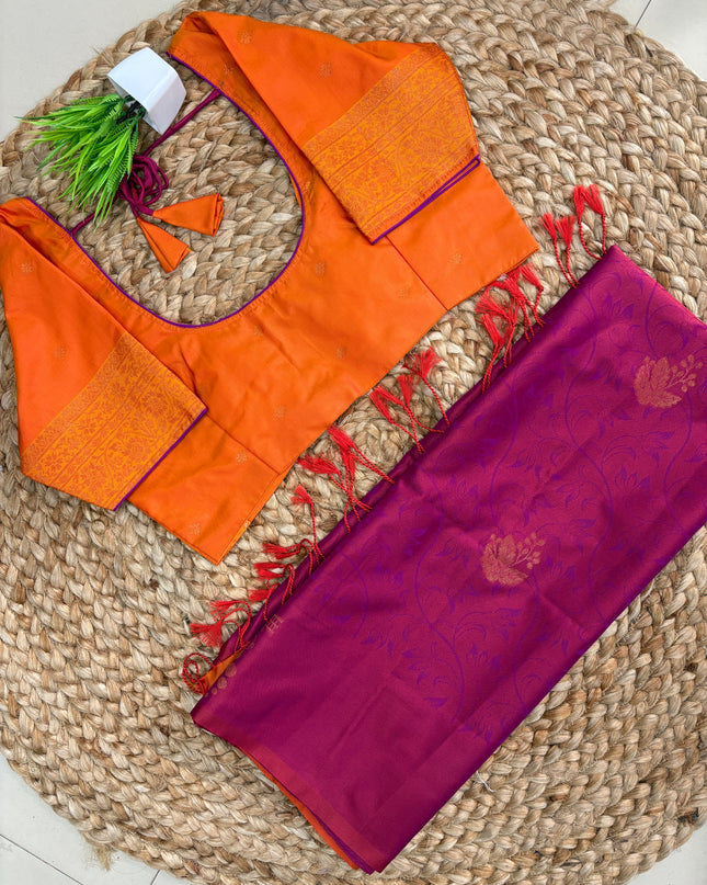 Saree With Stitched Blouse - (SIZE-38-42) - SWSB 820