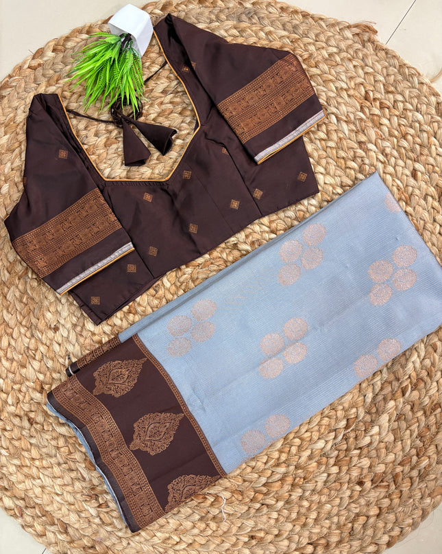 Saree With Stitched Blouse - (SIZE-34-38) - SWSB 822