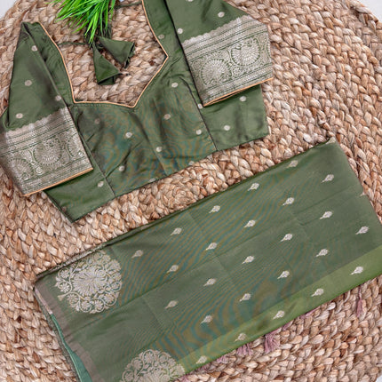 Saree With Stitched Blouse - (SIZE-34-38) - SWSB 826