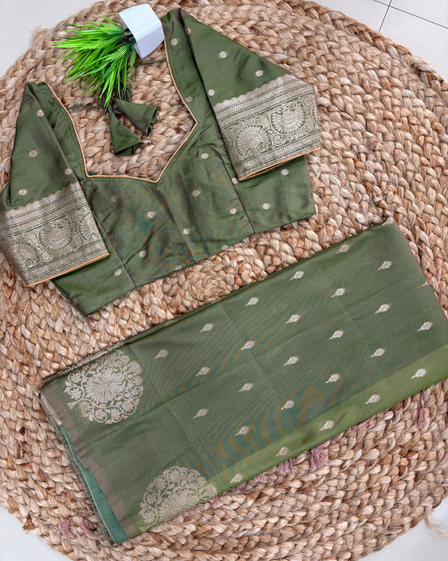 Saree With Stitched Blouse - (SIZE-34-38) - SWSB 826