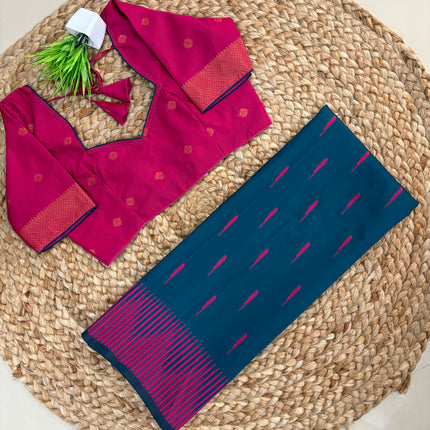 Saree With Stitched Blouse - (SIZE-34-38) - SWSB 829