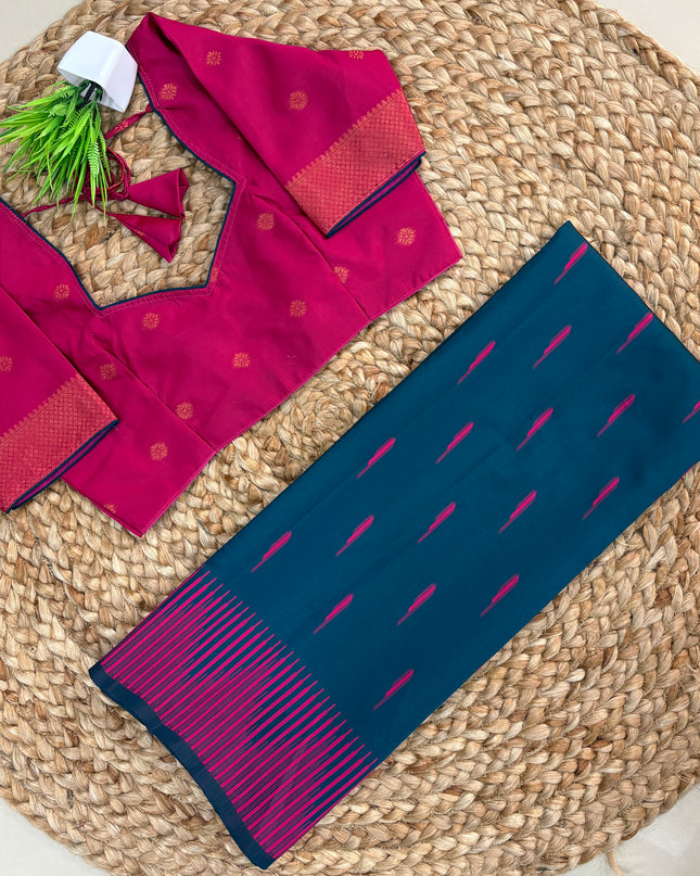 Saree With Stitched Blouse - (SIZE-34-38) - SWSB 829