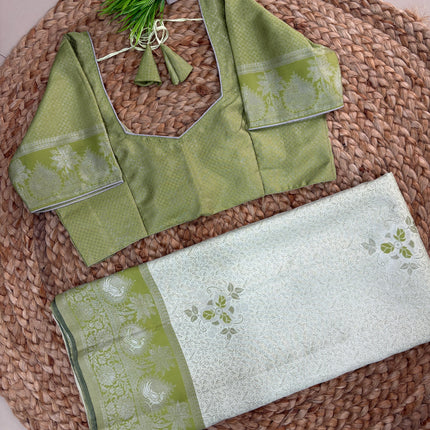 Saree With Stitched Blouse - (SIZE-38-42) - SWSB 831