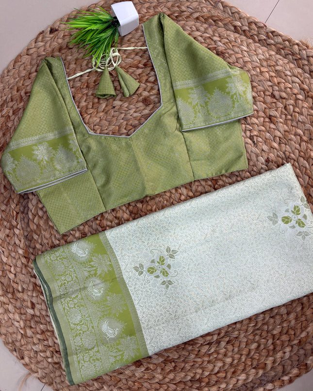 Saree With Stitched Blouse - (SIZE-38-42) - SWSB 831