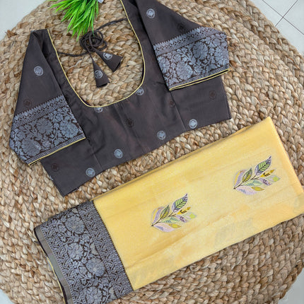 Saree With Stitched Blouse - (SIZE-38-42) - SWSB 832