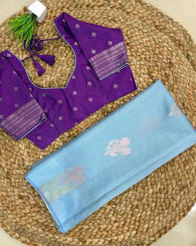 Saree With Stitched Blouse - (SIZE-34-38) - SWSB 836