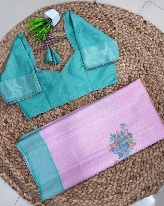Saree With Stitched Blouse - (SIZE-38-42) - SWSB 837