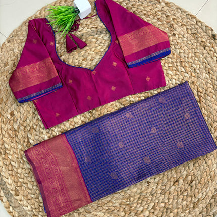 Saree With Stitched Blouse - (SIZE-38-42) - SWSB 854