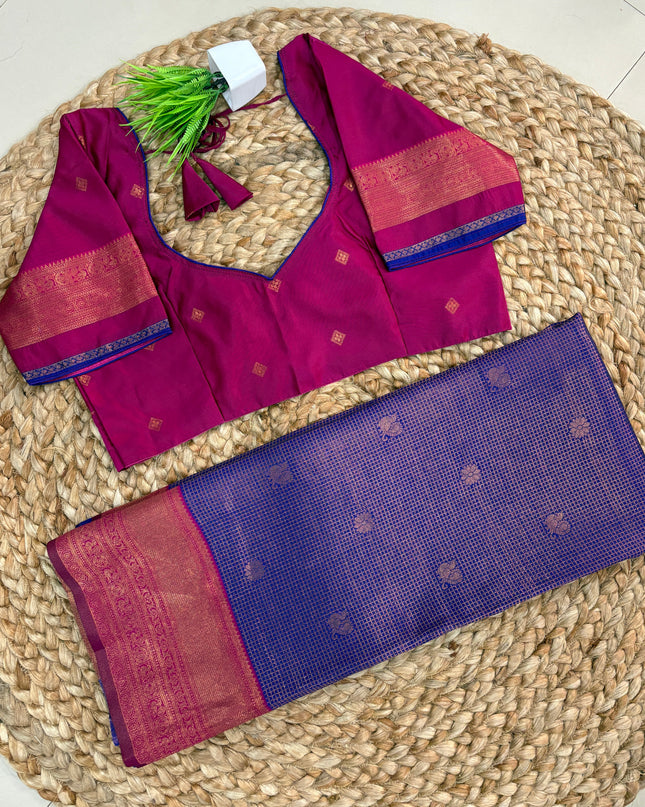 Saree With Stitched Blouse - (SIZE-38-42) - SWSB 854