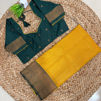 Saree With Stitched Blouse - (SIZE-38-42) - SWSB 855