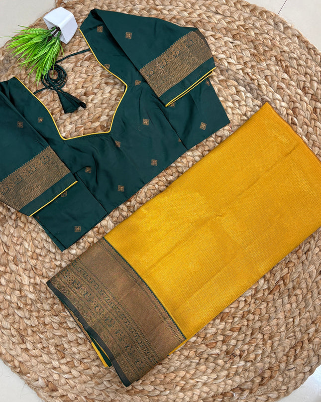Saree With Stitched Blouse - (SIZE-38-42) - SWSB 855