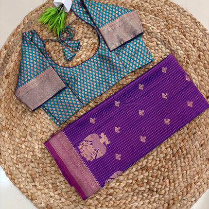 Saree With Stitched Blouse - (SIZE-38-42) - SWSB 842