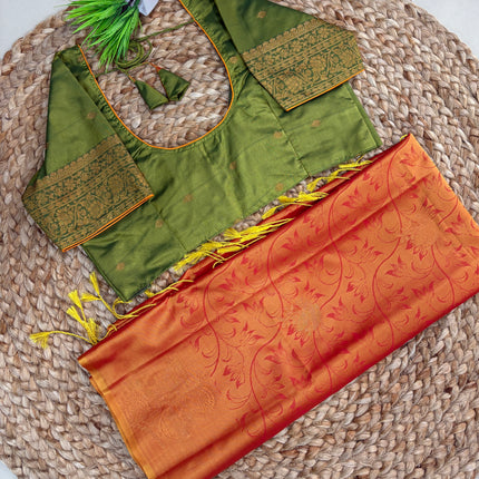 Saree With Stitched Blouse - (SIZE-38-42) - SWSB 843