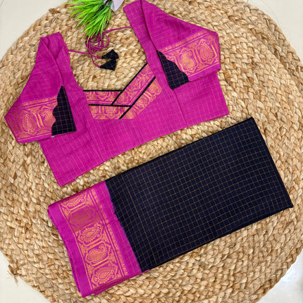 Saree With Stitched Blouse - (SIZE-40-44) - SWSB 804