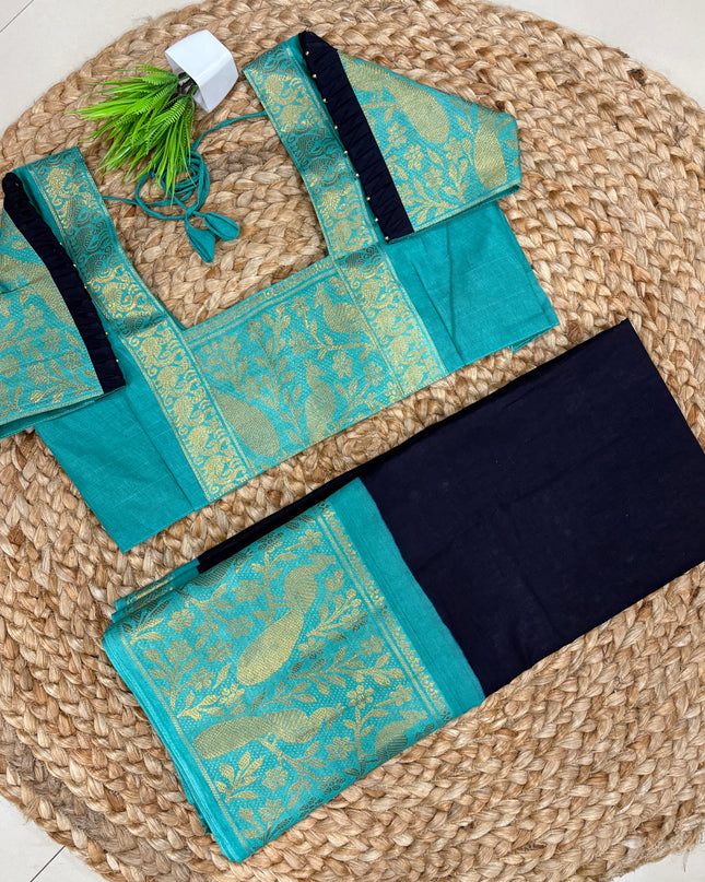 Saree With Stitched Blouse - (SIZE-38-42) - SWSB 807