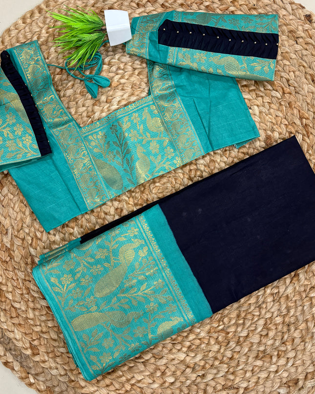 Saree With Stitched Blouse - (SIZE-38-42) - SWSB 807