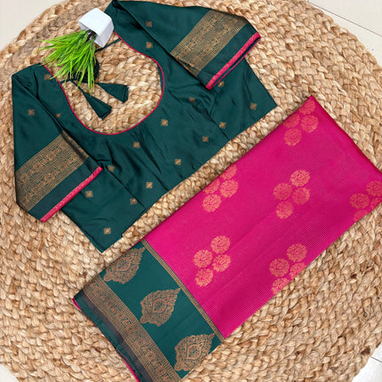 Saree With Stitched Blouse - (SIZE-38-42) - SWSB 849