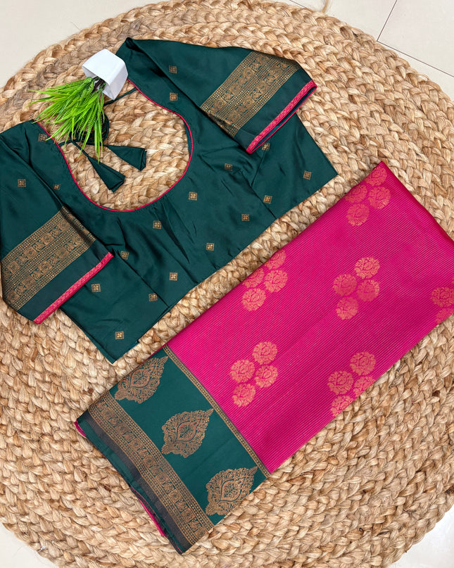 Saree With Stitched Blouse - (SIZE-38-42) - SWSB 849