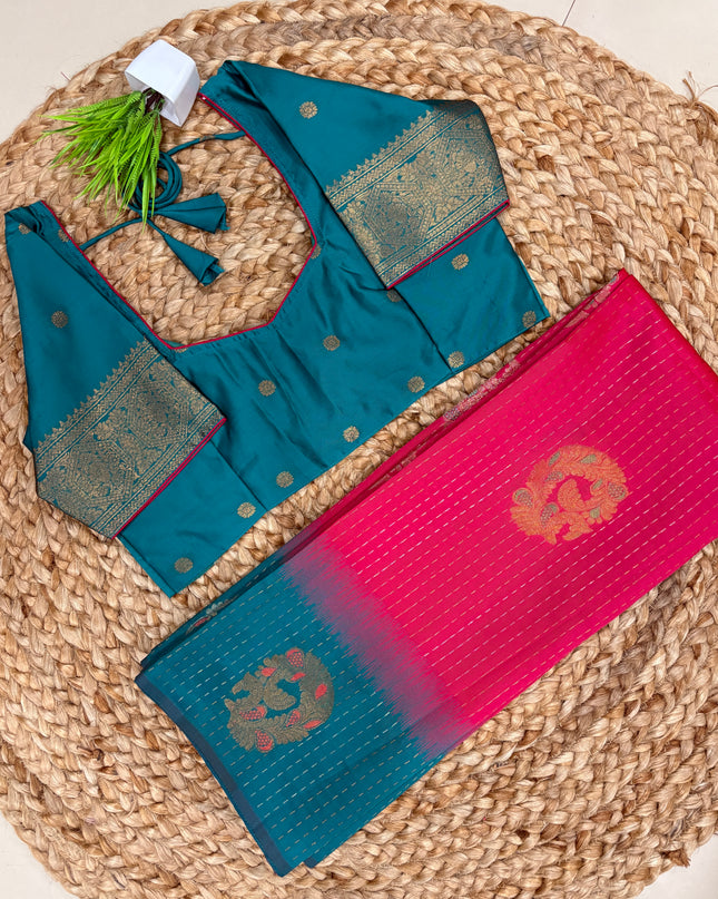 Saree With Stitched Blouse - (SIZE-38-42) - SWSB 850