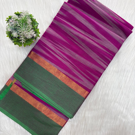 Handcrafted Ikkat Cotton Saree – 120 Count Grace 🌼