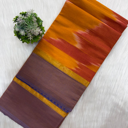 Traditional Ikkat Cotton Saree – Modern Elegance ✨
