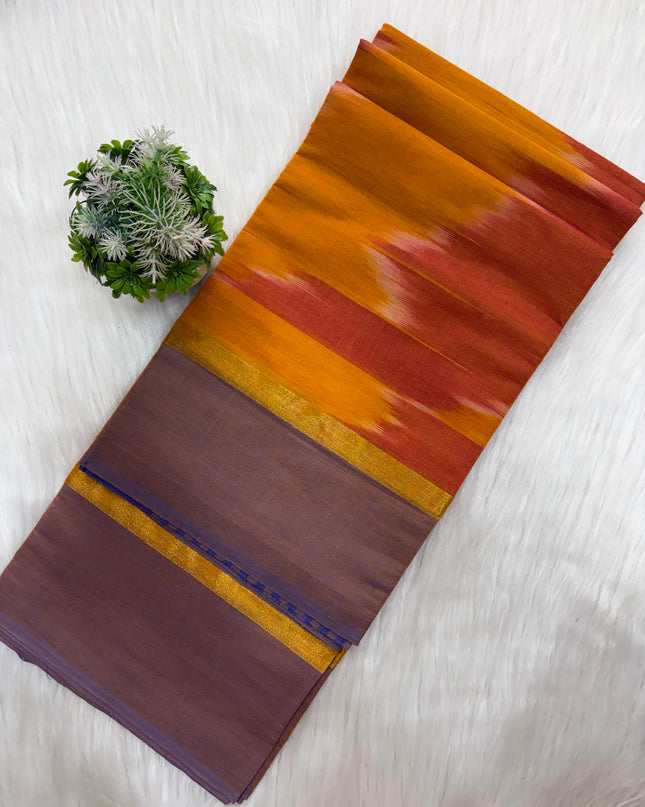 Traditional Ikkat Cotton Saree – Modern Elegance ✨