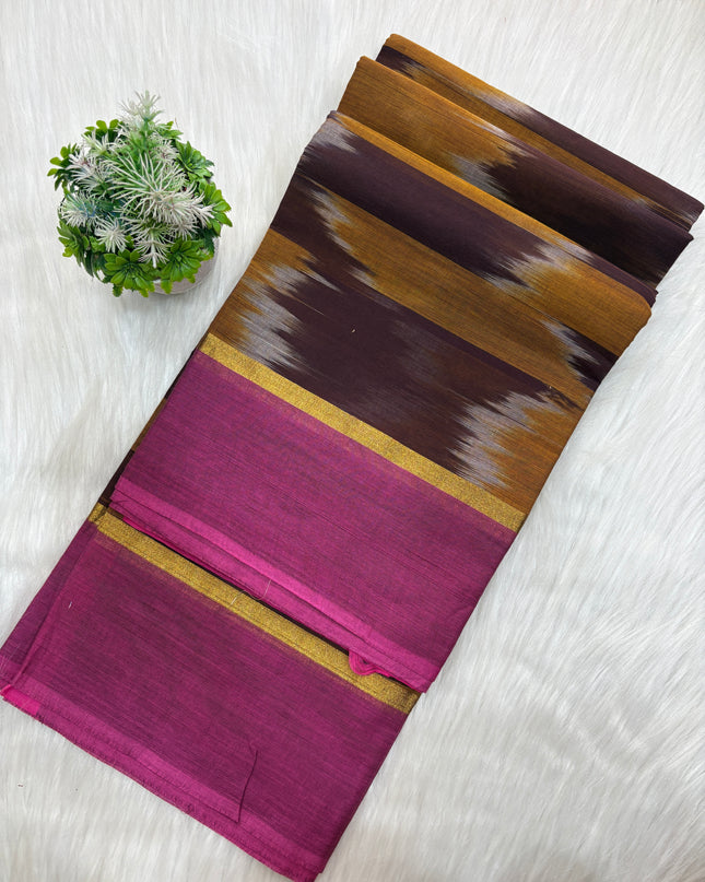 Elegant Everyday Ikkat Cotton Saree 🌿