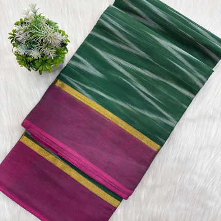 Heritage Ikkat Cotton Saree – Premium Feel ✨
