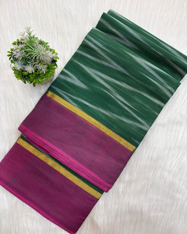 Heritage Ikkat Cotton Saree – Premium Feel ✨