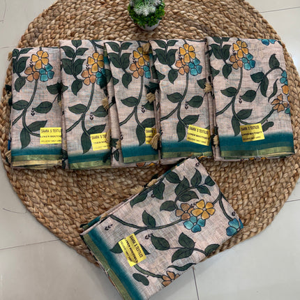 Linen Cotton Saree - LCS 139
