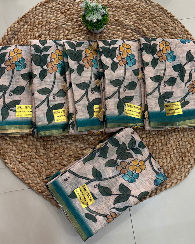 Linen Cotton Saree - LCS 139