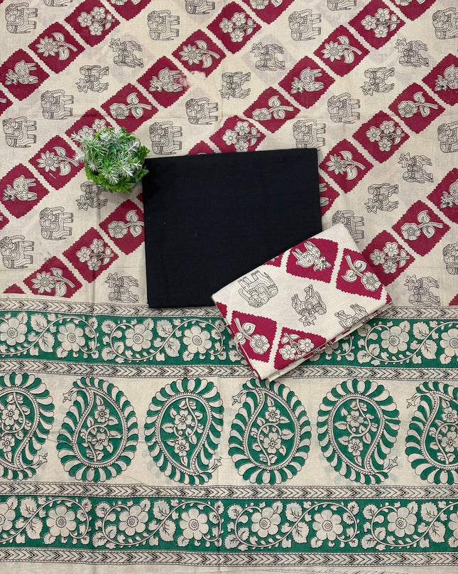 Kalamkari Dress Material - KDM 126