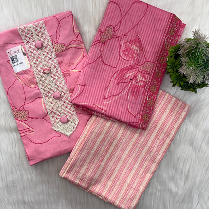 Breeze & Grace Cambric Set (Unstitched)