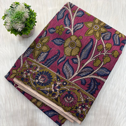 Whisper Weave Kota Kalamkari Saree