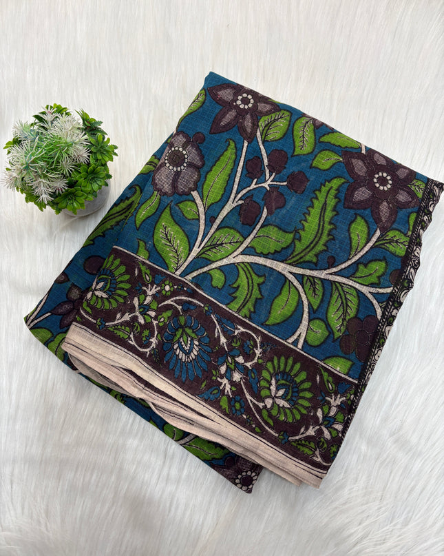 Feather Feel Kota Kalamkari Saree